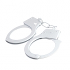 Белые наручники «Ouch!» с ключами