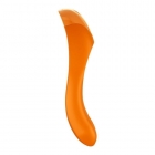 Вибростимулятор на пальцы «Candy Cane» оранжевый 110 мм.