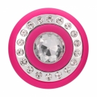 Вибромассажер «Jewel» с кристаллами розовый 195 мм.