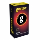 Презервативы GANZO JUICE №12 BLACK EDITION (Ароматизированные: ваниль, ежевика, тутти-фрутти) 12 шт.