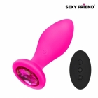 Анальная вибровтулка на ДУ «Sexy Friend» рубин