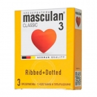 Ребристые презервативы с точками Masculan 3 Classic Ribbed + Dotted 3 шт.
