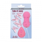 Вагинальные виброшарики с ротацией на пульте «Dea» розовые 83 мм