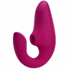 Вибратор с вакуумной стимуляцией клитора «Womanizer Blend» малиновый