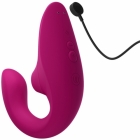 Вибратор с вакуумной стимуляцией клитора «Womanizer Blend» малиновый