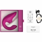 Вибратор с вакуумной стимуляцией клитора «Womanizer Blend» малиновый