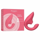 Вибратор с вакуумной стимуляцией клитора «Womanizer Blend» розовый