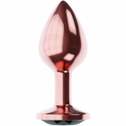 Анальная втулка «Diamond Jet Shine L» розовое золото 83 мм