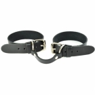 Кожаные оковы «Lite» с красным мехом