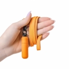 Мини-вибратор с ремешком на шею 6 см оранжевый