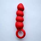 Фаллоимитатор анальный с кольцом красный MENZSTUFF BULBED INVADER RED 10,5 см