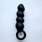 Фаллоимитатор анальный с кольцом черный MENZSTUFF BULBED INVADER BLACK 10,5 см
