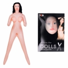 Кукла надувная Kaylee с реалистичной головой, подвижные глаза и ресницы. Брюнетка. Вставка вагина – анус.