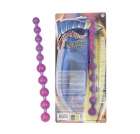 Анальная цепочка "Jumbo Jelly Thai Beads" 28 см бордовая