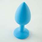 Втулка анальная голубая, цвет кристалла голубой, длина 7,3 см., диаметр 3 см.