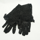 Черные кружевные перчатки выше локтя
