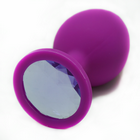 Втулка анальная розовая, цвет кристалла светло - фиолетовый, длина 9,5 см., диаметр 4 см.