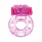Эрекционное кольцо "Бабочка" с вибрацией розовое