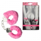 Меховые наручники Lola розовые
