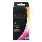 Разноцветные ароматизированные презервативы «Vitalis» 12 шт.