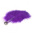 Небольшая щекоталка с фиолетовыми перьями 130 мм.