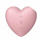 Вакуумный стимулятор с вибрацией «Cutie Heart» розовый