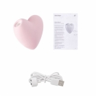 Вакуумный стимулятор с вибрацией «Cutie Heart» розовый