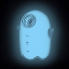 Вакуумный стимулятор с вибрацией Glowing Ghost 84 мм.