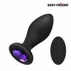 Анальная вибровтулка на пульте управления «Sexy Friend» черная