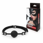 Кляп на ремешках с шаром из силикона чёрный