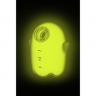 Вакуумный стимулятор клитора с вибрацией Glowing Ghost желтый