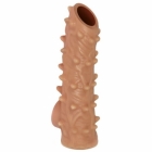 Насадка с шипами и открытой головкой на пенис «Kokos Nude Sleeve» 12 см