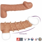 Насадка с шипами и открытой головкой на пенис «Kokos Nude Sleeve» 12 см