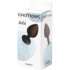 Анальная втулка с голубым меховым хвостом «Emotions Fluffy Blue» 7 см