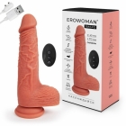 Фаллоимитатор с вибрацией, нагревом и имитацией фрикций «Erowoman» 170 мм