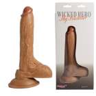 Фаллоимитатор Wicked HERO 21,5 см коричневый